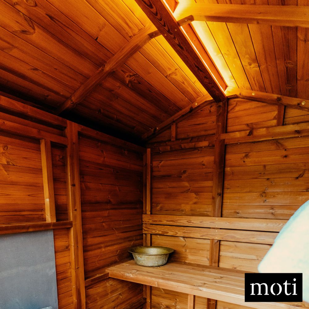 Outdoor DIY sauna kit with Thermowood finish