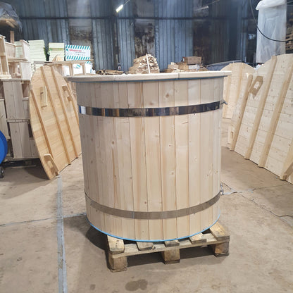 Round cold plunge bath tub for outdoor cold water immersion