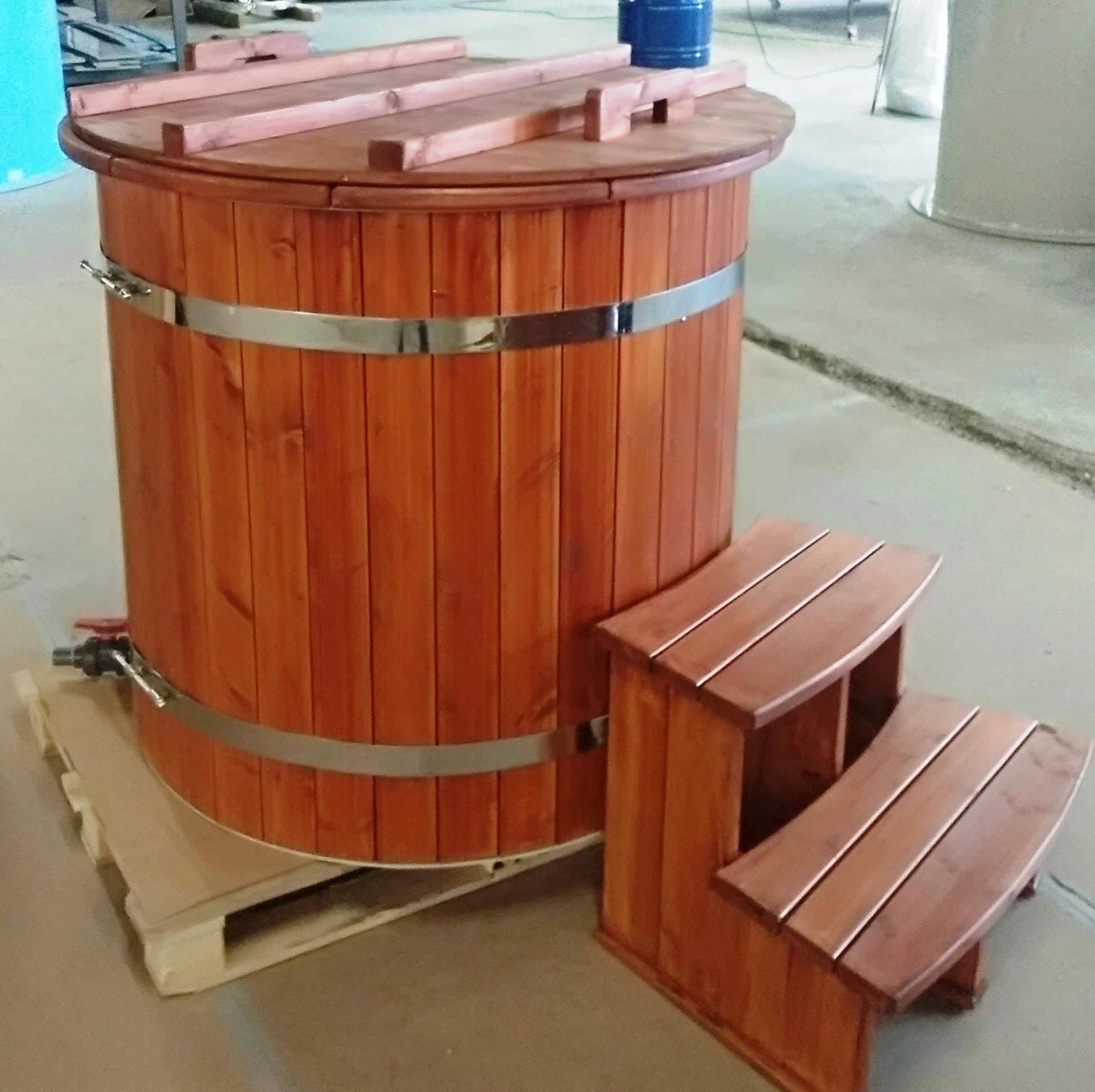 Wellness ice bath round plunge tub for garden and spa recovery