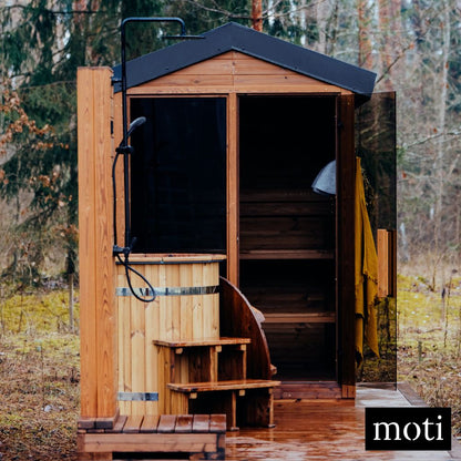 Thermowood garden sauna kit for outdoor relaxation