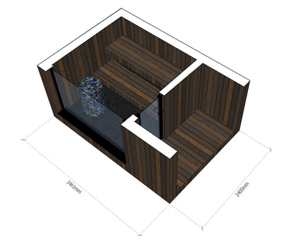 EPIC HARMONY OASIS Termokoka pirts māja 3,5x2,4m