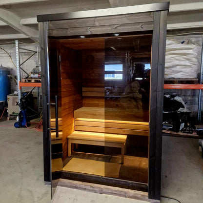 Handgefertigte Thermoholz-Sauna Arico Premium