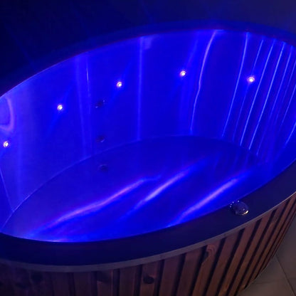 Outdoor cold plunge ice tub with powerful chiller for fast muscle recovery and spa use