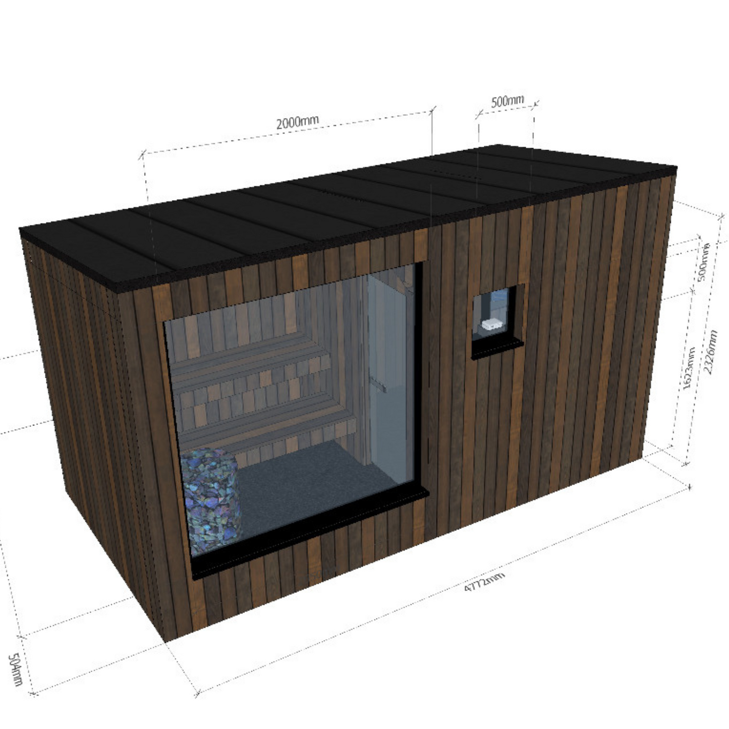 EPIC HARMONY SPA II Thermowood sauna house 4,8x2,4m